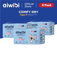 Aiwibi Baby Comfy Dry Diapers Tape & Pants (3Pack)