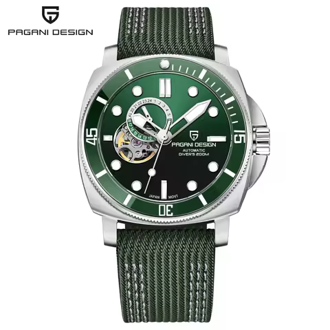 PAGANI DESIGN Men Automatic Mechanical Watch Casual Fashion Sapphire Stainless Steel Diving Waterpro