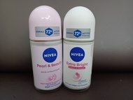 ($30/2支) Nivea 走珠香體露 50ml (Extra Bright / Pearl & Beauty)