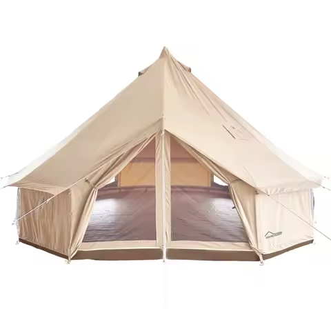 Tent USA Warehouse B5 Cotton Canvas Bell with Stove Jack 4/5/6m Waterproof Hot Tent Glamping Houses 