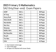 Top schools 2023 Primary 5 SA2 only (Year-End) (P5) Exam Paper