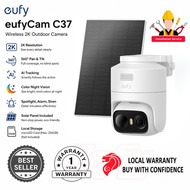 eufy eufyCam C37, Wireless 2K Outdoor Camera, 360° Pan & Tilt AI Tracking, Solar Panel,cctv, microsd