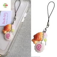 RADIV Food Taiyaki Pendant, Bag Keyring Japanese Fish Cake Keychain, Phone Lanyard Kawaii Bag Charm 