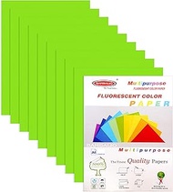 Bambalio BFP-100 Fluorescent Colour Paper Pack Of 200 Sheets Smooth Finish 80 Gsm/ A4 Size: Neon Green Color - Photo Copy/Copier/Printing/Art &amp; Craft Coloured Paper