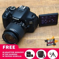 KAMERA DSLR CANON EOS 600D KIT SECOND MULUS PALING MURAH LAYAR VLIP