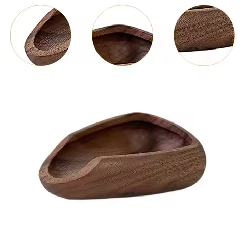Wood Coffee Bean Weighing Bowl Measuring Dosing Cup for Espresso Machine Barista Tool