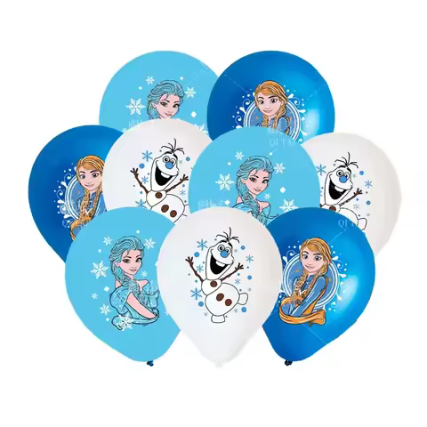 10pcs Frozen Elsa Anna Birthday Party Decoration Elsa Balloons 12inch Girls Baby Shower Decor Party 