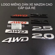 4WD AWD 2.0 2.5 BLACK AND WHITE STICKER