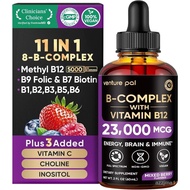 Venture Pal Vitamin B Complex Liquid Drops, B12 Methylcobalamin | B9 Folic | B1,B2,B3,B5,B6,B7 - Vit