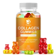 Lukaree Collagen Gummies with Vitamin C Hydrolyzed Collagen Peptides Supplement Anti Aging, Hair Growth, Skin Care, Hair, Skin, Nails Collagen Supplements for Women and Men