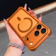 [Spray Painting]iPhone 17 Pro Max Case 16 Pro 15 14 Plus Matte Clear Magnetic Silicone Protective Co