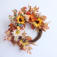 Garland Simulation Sunflower Garland Thanksgiving Door Hanging Autumn Wall Hanging Simulation Maple 