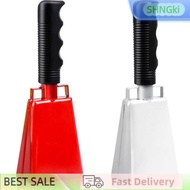 SHNGki Steel Cowbell with Handle Hand Percussion Cowbells Red Cow Cheering Bell M