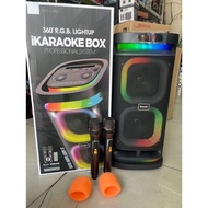 Brodu BTS-1989 Bluetooth Karaoke Speaker with 2 free microphone