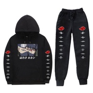 Spot Men's Hoodie Set Kakashi Anime Harajuku Sweatshirt Pullover Streetwear S-3XL