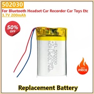 100% New High Quality 502030 Replacement Battery 3.7V 200mAh for Bluetooth Headset Car Recorder Car 