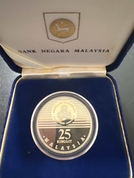 AJ STAR COLLECTION - Kuala Lumpur Penguasa Tempatan ke-100 tahun $25 Ringgit Duit Syiling Peruf ( Proof Coin ) S/n:23603 ( with original box and certificate)