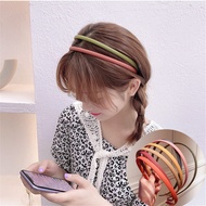 [Cutewomen2020] 2pcs Colorful Frosted Solid Color Hair Bands Elegant Ladies DIY Headband Resin Hair 