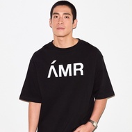 AMR DE SAISON (AIMER)-Logo T-shirt in Black Cotton T-shirt Women T Shirt