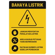 A4 ELECTRICAL DANGEROUS STICKER INFOGRAPHY SIGN Sticker Sign Sign Sticker/ Directional Sign/