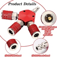 1/4NPT American Air Coupler and Plug Kit,Quick Connect Air Accessories Aluminum Quick Connect4.6