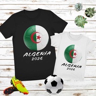 Algeria Soccer Fan T-Shirt: T-shirt lelaki 2026 World Cup Supporter Apparel