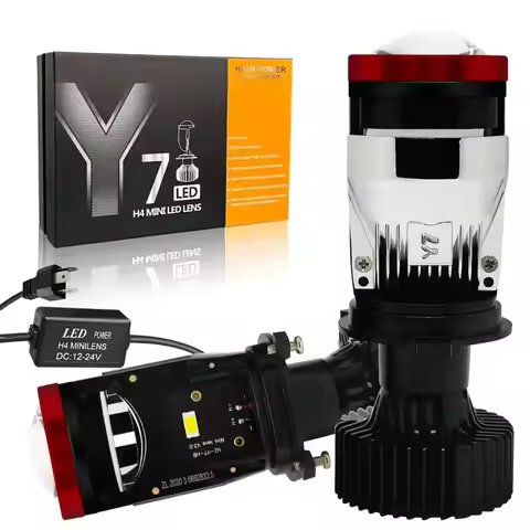Y7D Y7MAX Canbus 120W/Pair Lamp H4 LED Mini Projector Lens Automobles Bulb 6000K Conversion Kit Hi/L