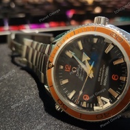 Jam Tangan Pria Omega Seamaster Planet Ocean 23978 Orange Bezel