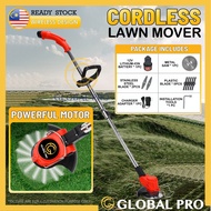 GLOBAL PRO 12V Lithium Battery Cordless Grass Trimmer Electric Lawn Mover Mesin Rumput Cordless Gras