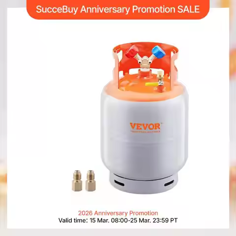 SucceBuy Refrigerant Recovery Tank 50 LBS Capacity 400 psi Portable Cylinder Tank with Y-Valve Liqui