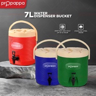 Propappa - 7L Stainless Steel Water Dispenser Hot&Cold | 7L Termos Dispenser Air Keluli Tahan Karat 
