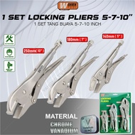 Crocodile Pliers Pliers One Set Size 5 7 10 inch 5" 7" 10"