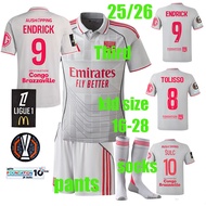 25/26 ENDRICK jersey 25/26 Lyon-nais Third soccer clothe kid suit （with pants and socks） FOFANA GHEZ