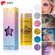 SOFTNESS Glitter Cream, 6color Body Glitter Sticks Sequins Glitter Stick,  Portable Body Paint Glitt