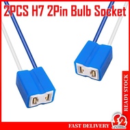 2PCS H7 2Pin Bulb Socket Car Headlight Repair Bulb Holder Connector Plug Wire Socket