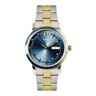TIMEX TW00NTD55E Benedict Day-Date Stainless Steel Band Gold/Silver 39mm. นาฬิกา นาฬิกาข้อมือ