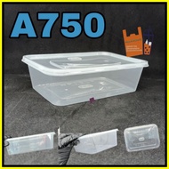 A750 Rectangular Food Container 50set+-/ Hy T1-650 50set+-Food Container/ Kotak durian A750/ Bekas M