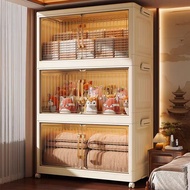 X-Mart Foldable Storage Box 50-80cm Foldable Storage Cabinet 3-5 Layers Storage Cabinet with Wheels