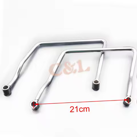 ZORBYZ 21cm Chrome Saddle Bag Support Bar Mount Bracket For Suzuki Boulevard C50 M50 VL800 Volusia
