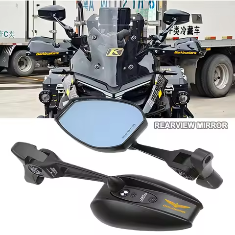 2 pcs AOS4 Motorcycle Rearview Mirrors Lightweight Adjustable For AOS 4 Goldwing 1800 GL1800 GOLDWIN