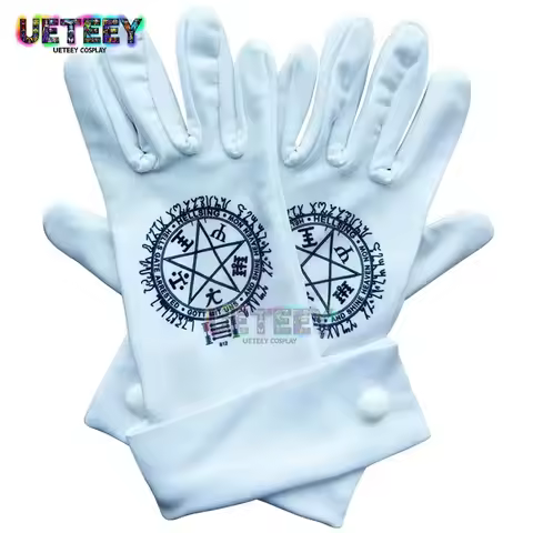 UETEEY Anime Alucard Cosplay Gloves Pentagram Costume Halloween Outfit Cosplay Accessories