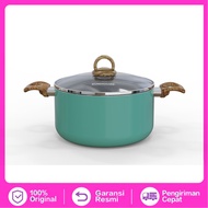 Clover Caserrole Pan Sunhouse 24cm+Tutup Kaca CL338-24