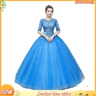 Blue Formal Party Banquet Maxi Dress Gaun Malam Pengantin Pakaian Wedding BallGown Emcee Dinner Even
