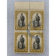 Nicaragua Stamp Type 1Cent Year 1911 Block 4 Used