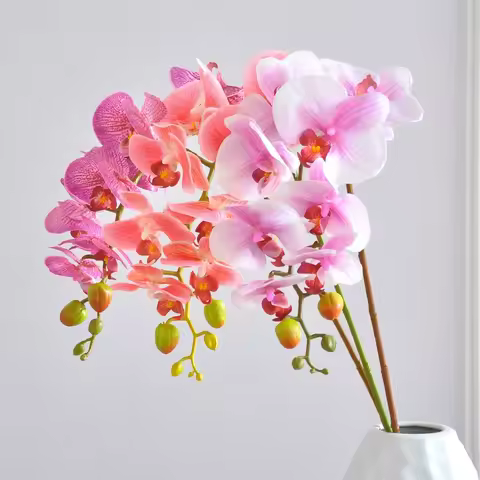 88CM Phalaenopsis Artificial Flower Home Living Room Decoration Wedding Ornament Orchid Flower Arran