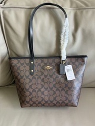 【實拍細節】黑棕色蔻馳Coach托特包 F58292 3號托特包