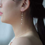 白色序曲系列_赫基蒙水晶+珍珠長耳環