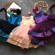 BST 1yr - 6Yr  Baby Girl Dresses Gown Lace Layer Princess Dress Baju Budak Perempuan Gaun Budak free