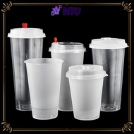 NIU Milktea Cup, Transparent Plastic Cup And Lids,  90mm Juice Cup