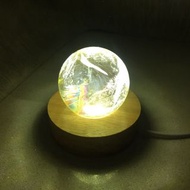藍針彩虹黃水晶球
